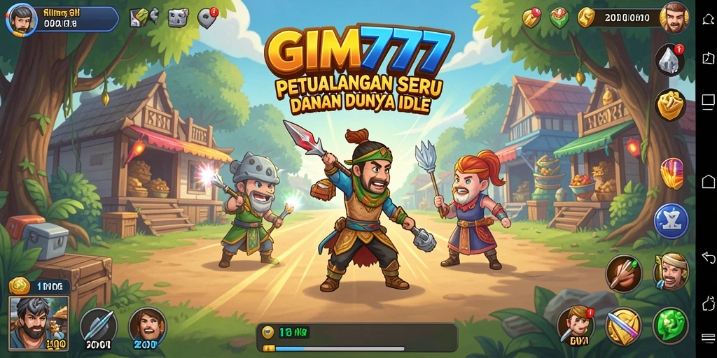 Screenshot utama GIM777 menampilkan aksi seru dalam gameplay Idle.