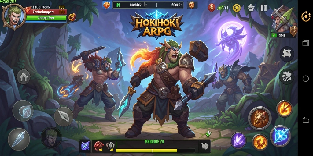 Screenshot menunjukkan aksi pertarungan epik dalam HOKIHOKI.
