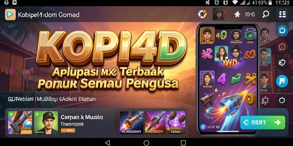 Screenshot KOPI4D menampilkan pemain yang bersenang-senang dengan musik.